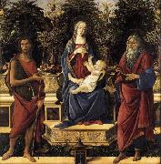 The Virgin and Child Enthroned Botticelli